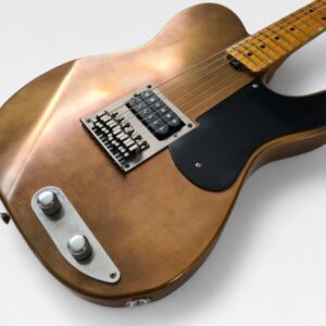 HT Custom Guitar. Telecaster Design mit vintage messing finish.